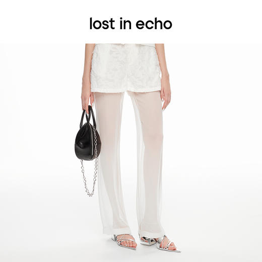 lost in echo2024春夏新品设计师品牌双层真丝透视长裤透气舒适 商品图3
