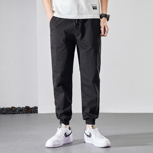 【纯棉】【新款DYG】大依优型大码束脚休闲裤潮款松紧腰长裤男舒适休闲简约百搭加肥加大男装 商品图2
