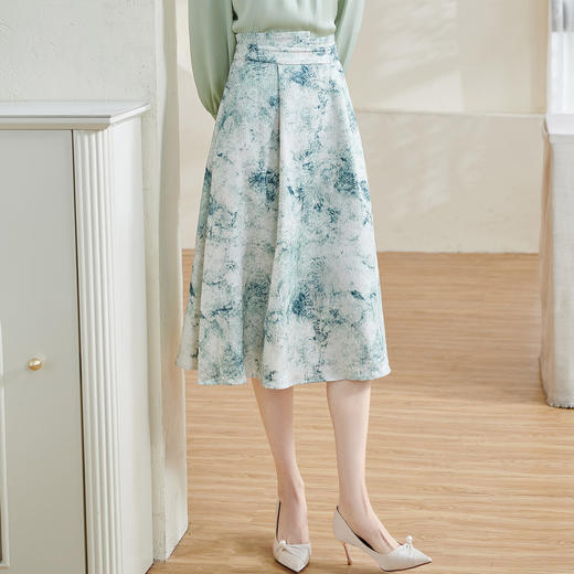 剩L 米思阳2025秋夏新款国风优雅半身裙提花裙子女1864 商品图5