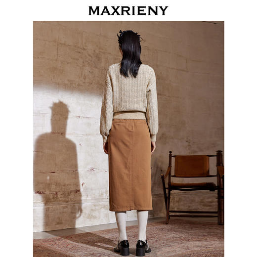 MAXRIENY复古针织衫秋季长袖开衫毛衣外套(货号:MC8330170081JA0) 商品图2