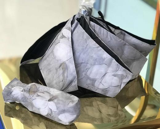 优品堂【雅致炫彩】五折黑胶防晒防紫外线伞 商品图12