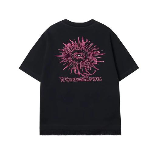 T86011夏季新款潮流镶钻星辰印花T恤潮流百搭男女上衣时尚休闲T恤 商品图1