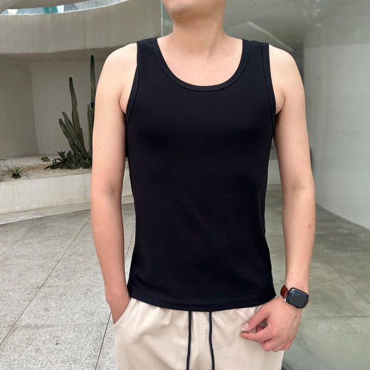【安家美男士冰感棉背心】品牌直发🔥“山姆撤柜” ✅国际化商超的品质，✅L-3XL，100-180斤，国际化标准生产线、照顾到所有身材 ✅ 商品图3