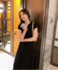 💥【巴黎足迹小黑裙】✔️1.升级版优质罗马面料💥➕高腰线➕超垂裙摆✔️ 2.极简风，💪不挑体型，显高显瘦 ✔️3.罗马面料高支高密高纤维，💦垂顺飘逸，抗皱固色，绝对抗打 商品缩略图1