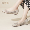 信诺时尚舒适女鞋2024新款春夏季包头凉鞋镂空网纱尖头妈妈鞋单鞋24C1658-1 商品缩略图3