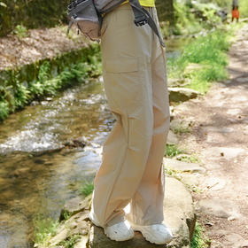 抗撕工装速干长裤夏季直筒女户外防风防水速干冲锋裤修饰腿型薄款