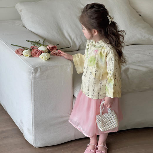 【2色！新中式国风套装】女童汉服套装夏季2024新款儿童中国风女宝宝新中式周岁礼服两件套 商品图2