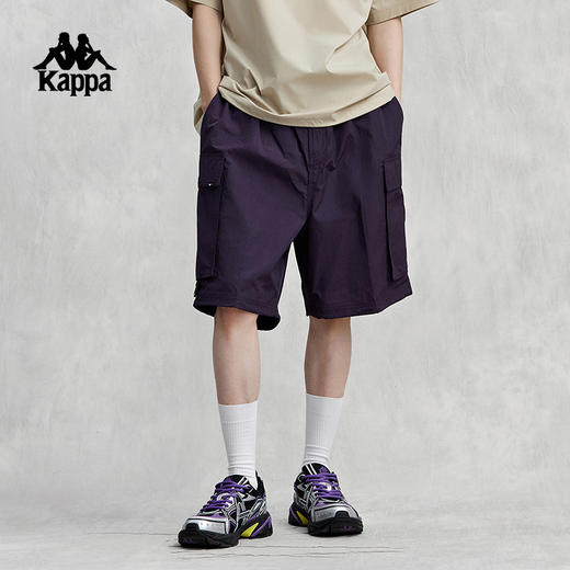 Kappa卡帕短裤2024新款男夏防水篮球裤宽松五分裤多口袋工装裤K0E32DY31D 商品图1