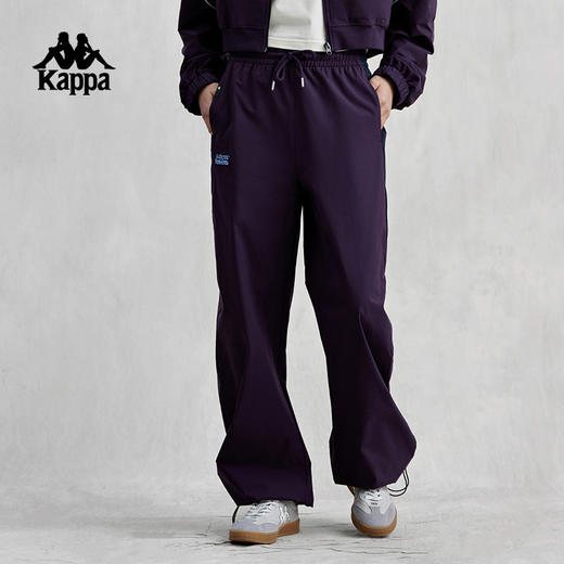 Kappa卡帕休闲裤2024新款女弹力运动长裤防泼水直筒裤抽绳小脚裤K0E42AX31D 商品图1
