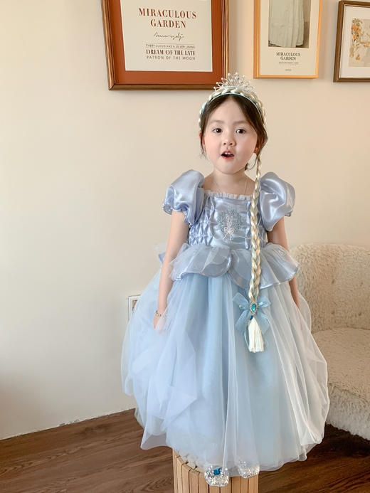 【超重工！艾莎公主裙】维木童装女童连衣裙2024夏季新款儿童韩版洋气公主裙纱裙宝宝裙子 商品图4