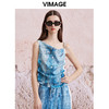 VIMAGE纬漫纪夏季新款设计感显瘦无袖背心上衣V2113717 商品缩略图2