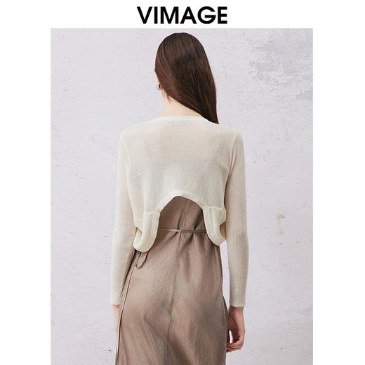 VIMAGE纬漫纪夏季新款气质时尚百搭显瘦防晒开衫针织衫上衣V2101721 商品图3
