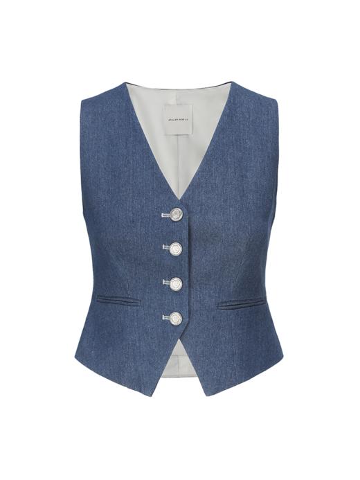 【深海灯塔】牛仔收腰西装马甲 商品图4