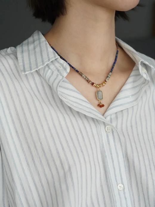 手作天然石新中式文玩手作串珠项链一梦入敦煌、柿柿如意规格可选 商品图1