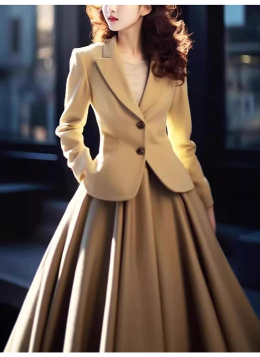 裁缝学苑AS217西装小香风外套半身裙两件套装纸样女装样板 商品图4