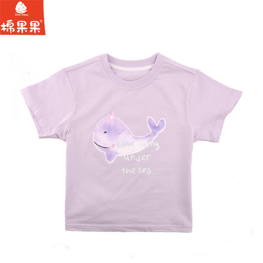 棉果果夏季新品女童纯棉短袖T恤M222140224207 商品图0