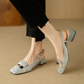 【预售5天】2024新款复古时尚休闲粗跟时装款凉鞋夏季新中式国风气质百搭凉鞋NJMK&K907