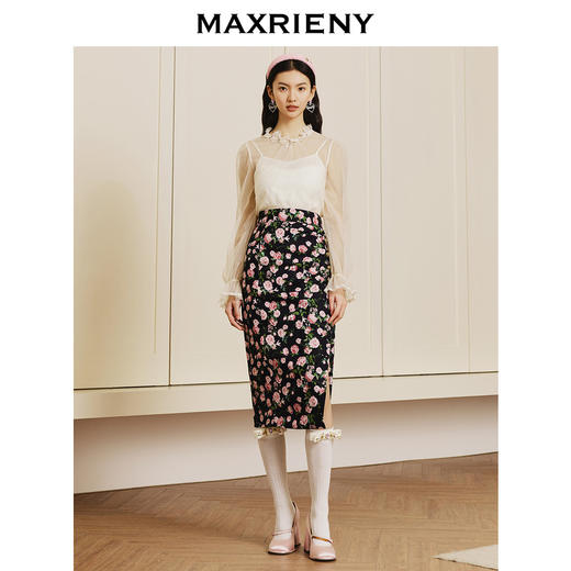 【商场同款】MAXRIENY复古宫廷风内搭上衣打底衫温柔百搭蕾丝衫女(货号:MC88TP071) 商品图1