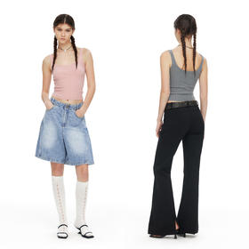 NUTH俏皮花边蕾丝吊带修身显瘦遮副乳正反两穿针织吊带背心女