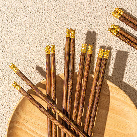 摩登主妇鸡翅木筷子家用高档2024新款防霉实木筷个人专用一人一筷 商品图4