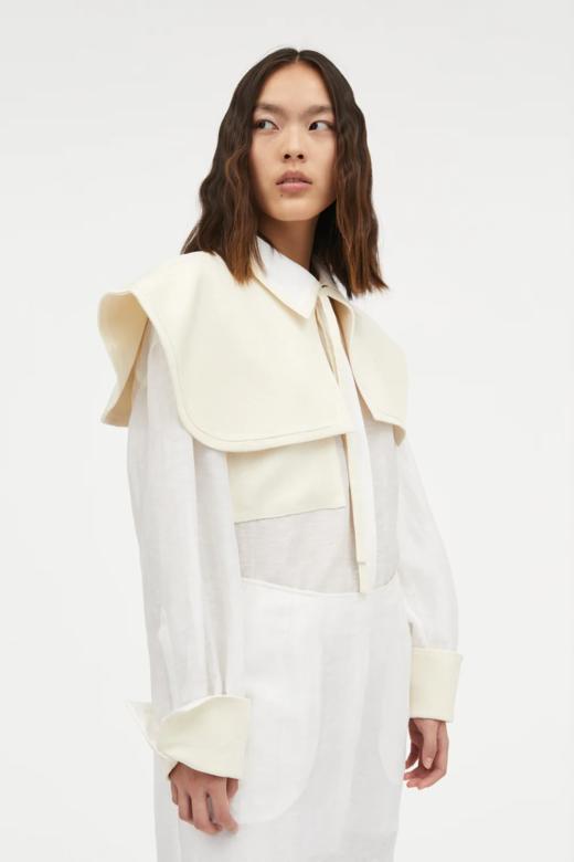 Mark Kenly Domino Tan  象牙白针织/白色缀珍珠AUDREY多用云肩 商品图10