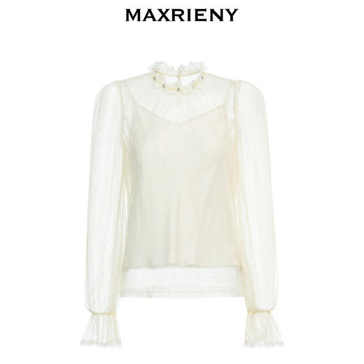 【商场同款】MAXRIENY复古宫廷风内搭上衣打底衫温柔百搭蕾丝衫女(货号:MC88TP071) 商品图4