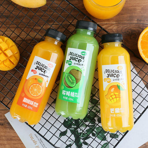 【19.9抢6瓶！元气果汁饮料】新鲜健康，酸甜美味，益生菌芒果猕猴桃橙汁益生菌果味饮料420ml*6瓶 商品图0
