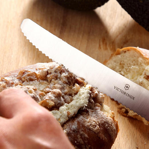 维氏经典野餐刀不锈钢折叠多功能刀水果刀波浪刃餐刀黑色110mm 商品图9