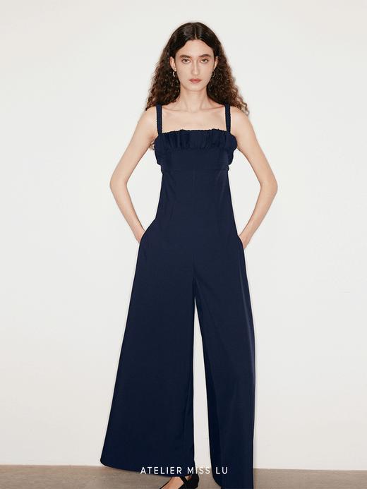 【海浪】层叠圆片拼接吊带阔腿重工连体裤 商品图3