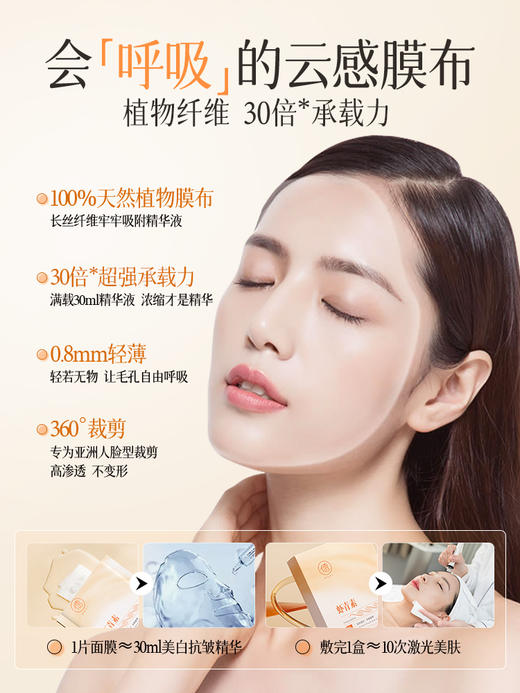 专属 儒意虾青素双抗面膜补水保湿美白抗氧去黄气暗沉抗皱紧致抗衰老 商品图3