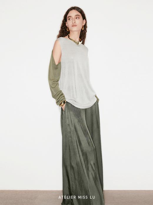 【林神月】飘逸超级大摆阔腿醋酸长裤 商品图3