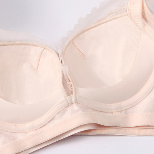 都市丽人自然舒适内衣女蕾丝文胸A杯适穿3/4杯中厚无钢圈三排扣LB42D1 商品图8