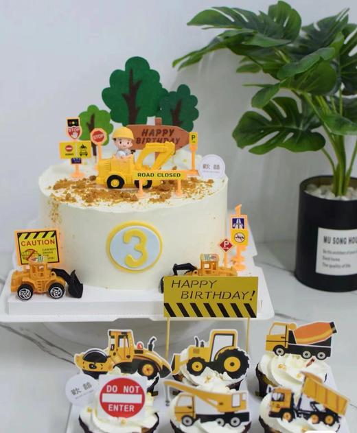 男孩挖掘机主题甜品台8012 商品图0