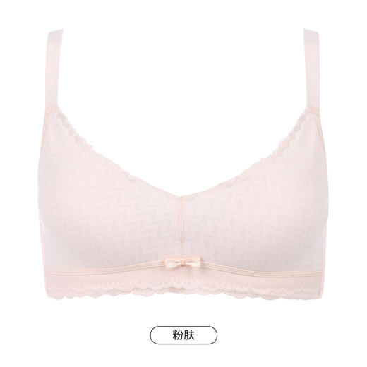都市丽人自然舒适内衣女蕾丝文胸B杯适穿3/4杯中厚无钢圈三排扣LB42D4 商品图11
