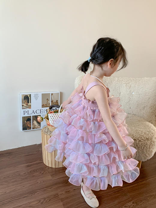 【吊带蓬蓬纱裙】维木童装女童连衣裙2024夏季新款儿童韩版吊带公主裙纱裙宝宝裙子 商品图4