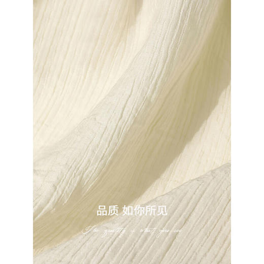 COCOBELLA温柔风肌理感荷叶领优雅衬衫荷叶边遮阳衬衣SR3002 商品图4