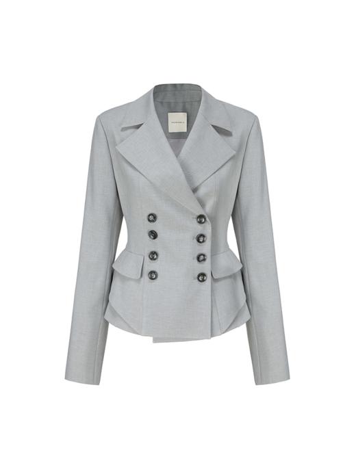 【雾灰河畔】建筑感立裁多层次收腰设计外套 商品图4