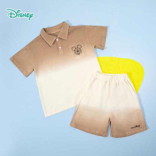 迪士尼经典米奇24夏季男女短袖套装凉感渐变色清爽出游休闲两件套ZD2DT028
 商品图5
