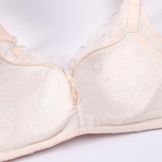 都市丽人自然舒适内衣女蕾丝文胸B杯适穿3/4杯薄款软钢圈三排扣LB42D6 商品图8
