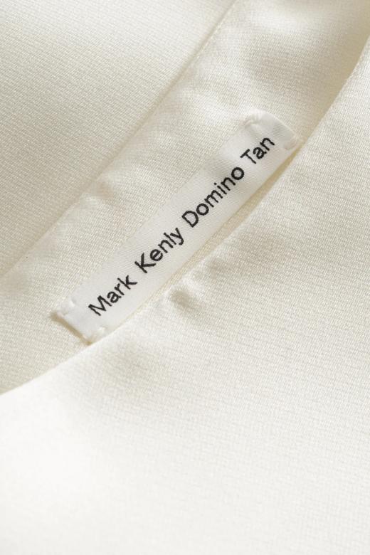 Mark Kenly Domino Tan  珍珠白NAMAO绸缎波纹下摆半裙 商品图11