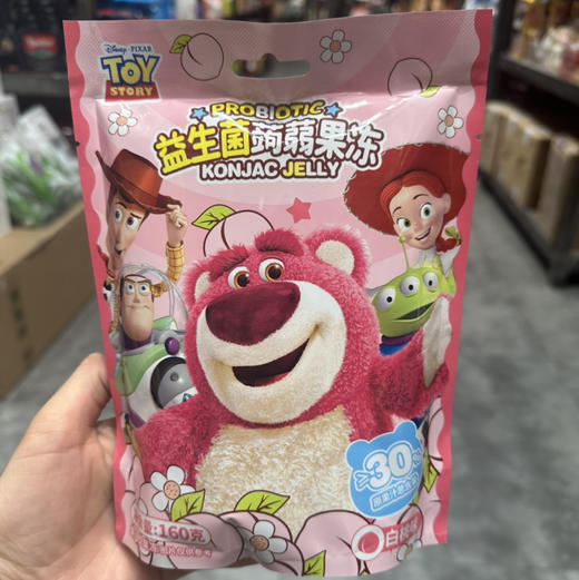 草莓熊益生菌蒟蒻果冻白桃味160g 商品图0