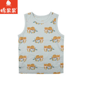 棉果果夏季新品5A抗菌男童80-130码莫代尔背心M211170424321