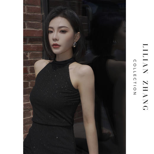 C系列—都市力量—繁花盛绽 —挚爱针织挂脖式露肩背心松紧中高腰裤 商品图0