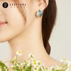 『蓝天』双瓣滴釉耳环 商品缩略图1