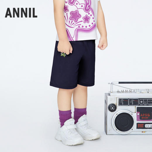 男童全棉休闲中裤针织中裤夏季新款安奈儿童装实体店同款XB426568 商品图1