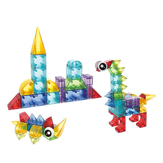 【开启创意之门 锻炼认知能力 】帝格儿童磁力积木方块立体几何大颗粒男女孩儿童拼装益智玩具生日礼物 商品图4