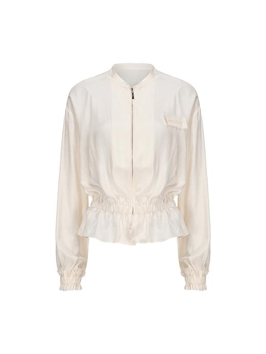 【海盐苏打】复古设计感拉链醋酸上衣 商品图4