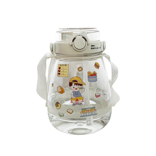 【网红双饮大肚水杯 高颜值大肚杯塑料杯】耐高温 学生餐厅水壶 礼品杯子 商品图4