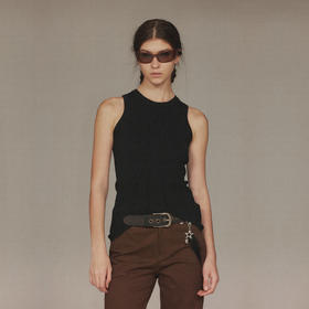 NUTH弧形下摆堆叠感宽松百搭拼接背心女