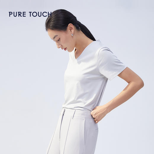 pure touch女士V领T恤1304241032 商品图5